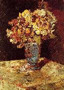 Monticelli, Adolphe-Joseph Still Life with Wild and Garden Flowers oil painting